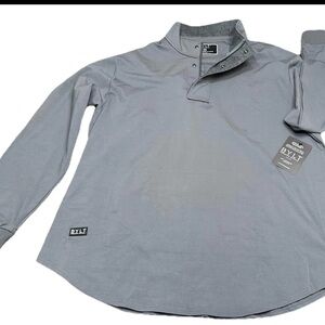 BYLT Elite + Fairway Drop Cut Pullover  XXL Golf Jacket Gray Quarter Zip New 2X